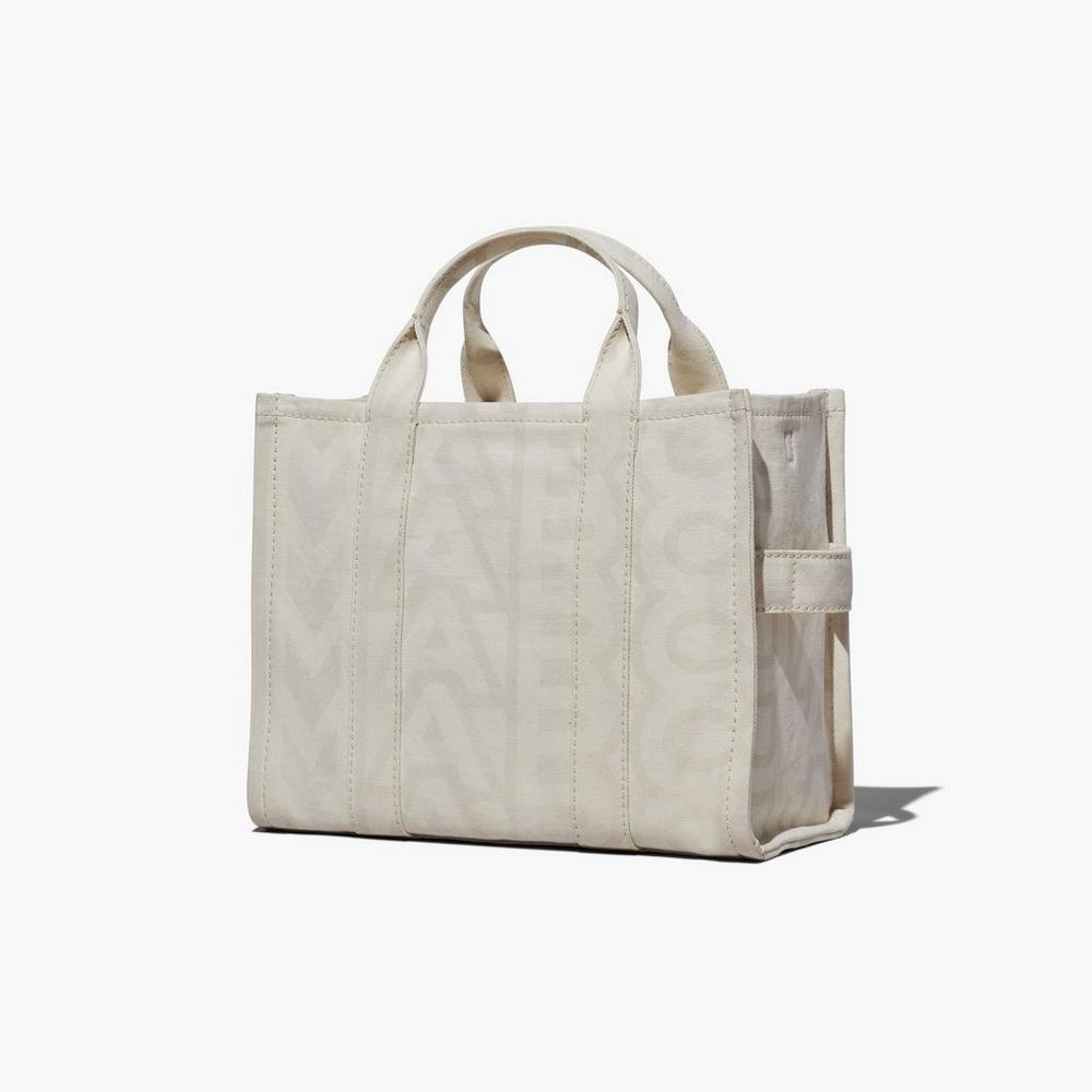 Marc Jacobs Outline Monogram Medium Women's Tote Bag Eggshell / Optic White  Australia |  LAQ-793452