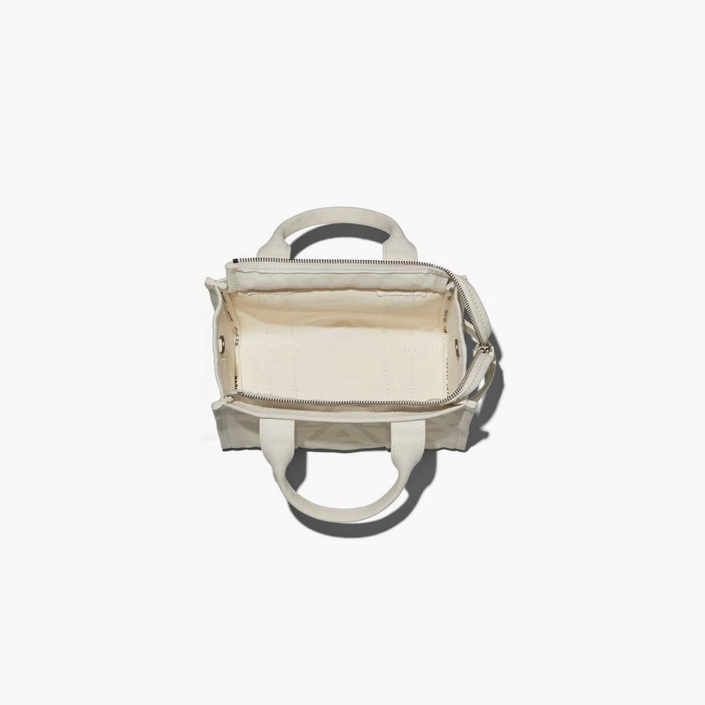 Marc Jacobs Outline Monogram Mini Women's Crossbody Bags Eggshell / Optic White  Australia |  SBO-817342