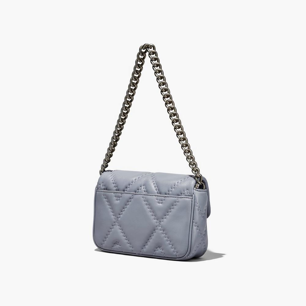 Marc Jacobs Quilted Leather J Marc Women's Shoulder Bag Wolf Grey  Australia |  AHK-175490