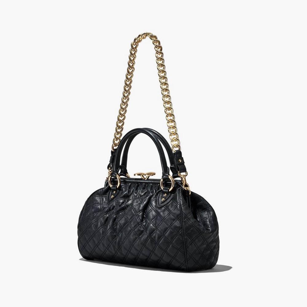 Marc Jacobs Re-Edition Quilted Leather Women's Stam Bag Black  Australia |  DWL-532964