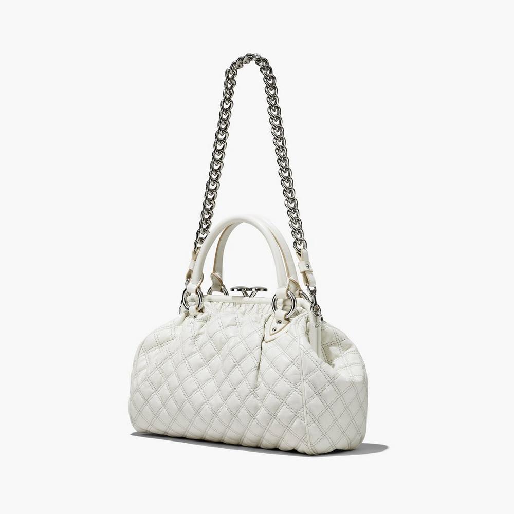 Marc Jacobs Re-Edition Quilted Leather Women's Stam Bag Cloud White  Australia |  HPO-251376