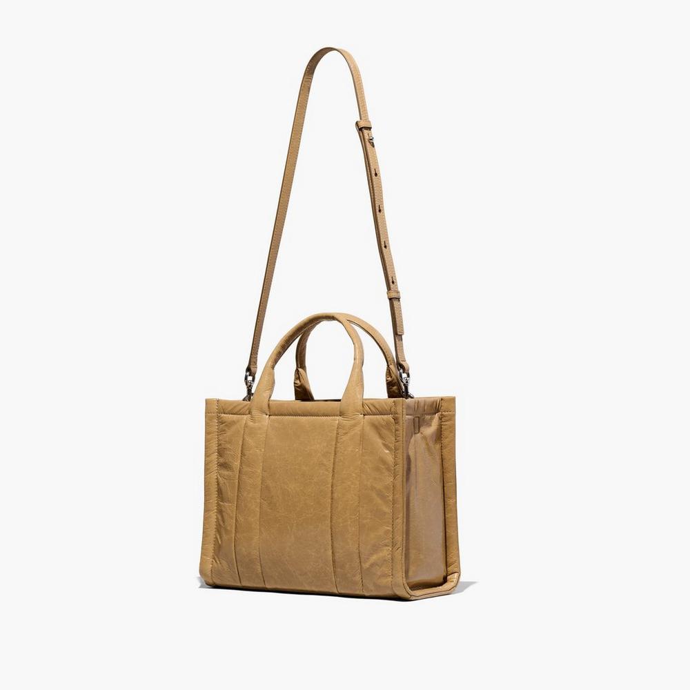 Marc Jacobs Shiny Crinkle Medium Women's Tote Bag Light Brown  Australia |  LAE-964315