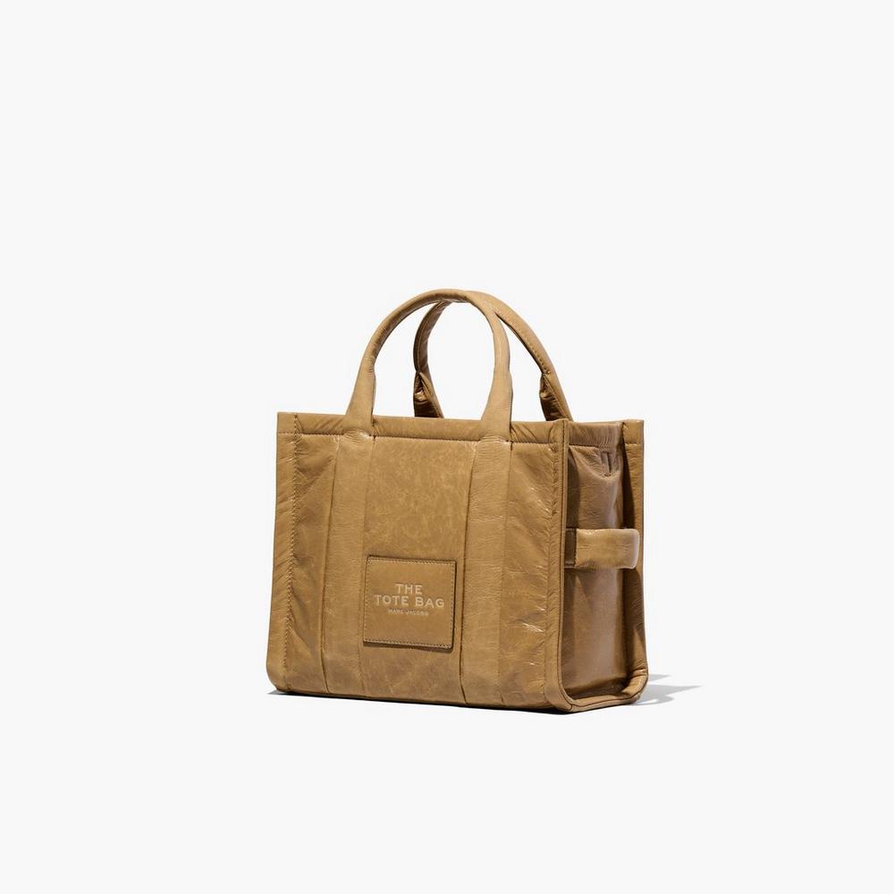 Marc Jacobs Shiny Crinkle Medium Women's Tote Bag Light Brown  Australia |  LAE-964315