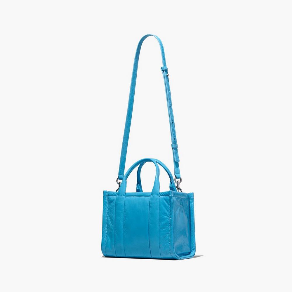 Marc Jacobs Shiny Crinkle Mini Tote Women's Tote Bag Air Blue  Australia |  CQU-563914