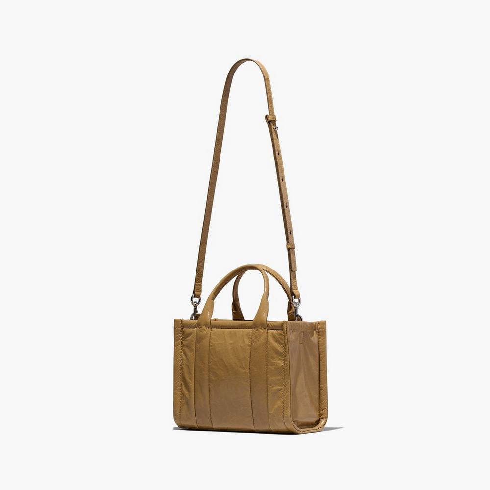 Marc Jacobs Shiny Crinkle Mini Tote Women's Mini Bag Light Brown  Australia |  YEX-749186