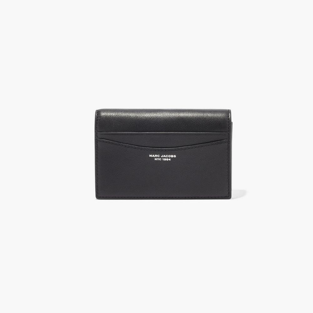 Marc Jacobs Slim 84 Bifold Women\'s Small Wallets Black  Australia |  DEV-965034