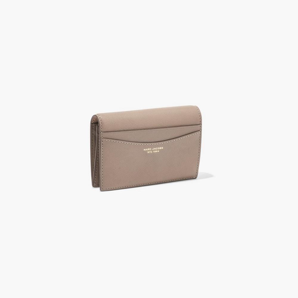 Marc Jacobs Slim 84 Bifold Women's Small Wallets Cement Brown  Australia |  TGS-780346