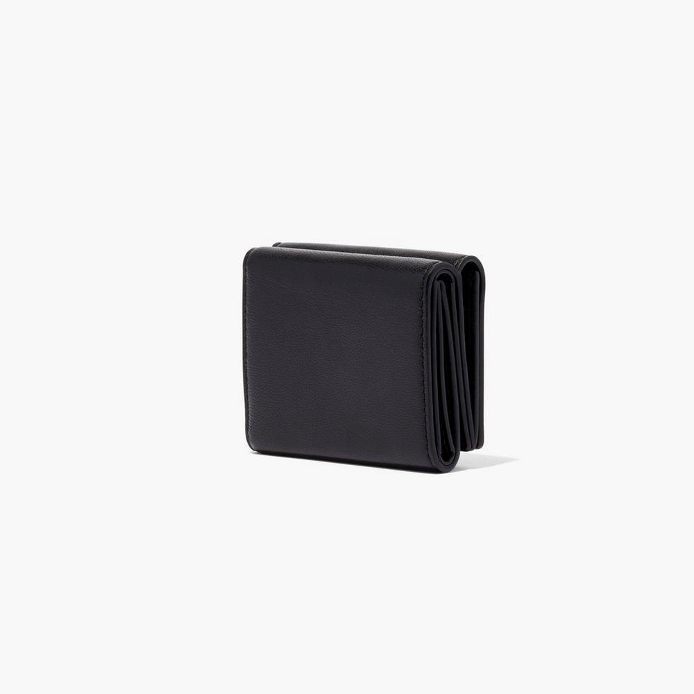 Marc Jacobs Slim 84 Medium Trifold Women's Large Wallets Black  Australia |  ZGP-839462