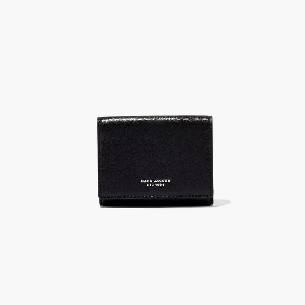 Marc Jacobs Slim 84 Medium Trifold Women\'s Large Wallets Black  Australia |  ZGP-839462