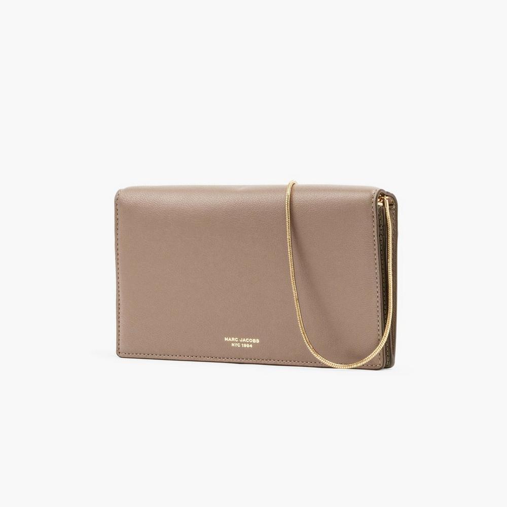 Marc Jacobs Slim 84 Women's Small Wallets Cement Brown  Australia |  BJM-025843