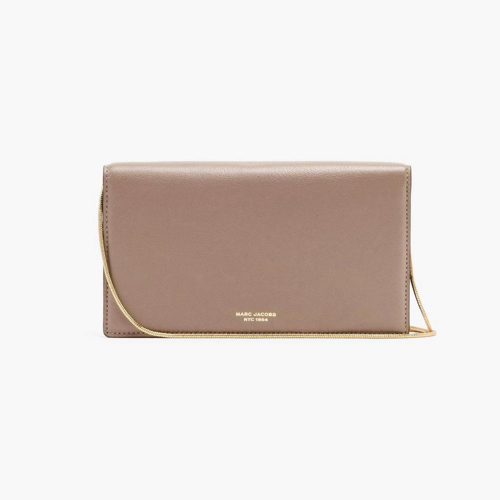 Marc Jacobs Slim 84 Women\'s Small Wallets Cement Brown  Australia |  BJM-025843