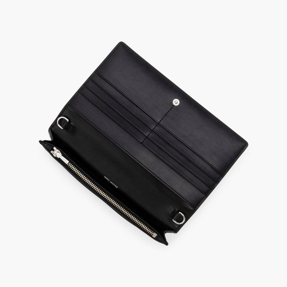 Marc Jacobs Slim 84 Women's Small Wallets Black  Australia |  SAX-016257