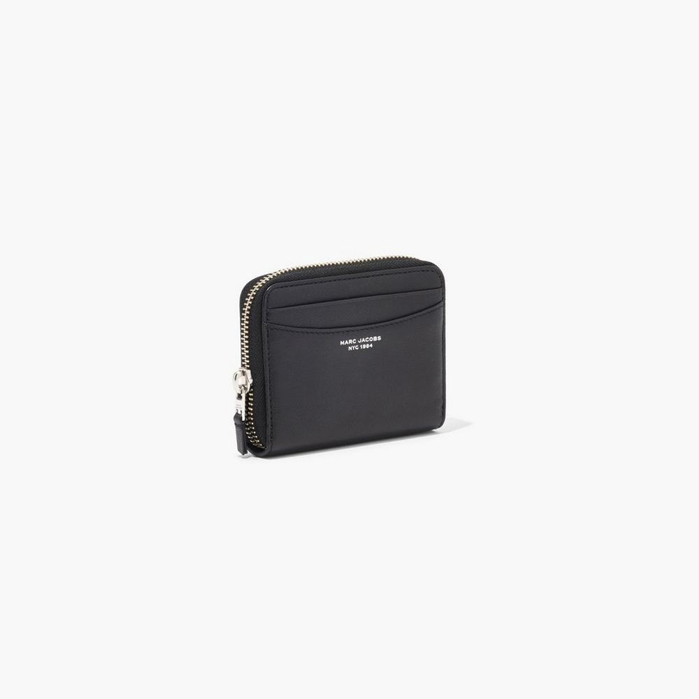 Marc Jacobs Slim 84 Zip Around Women's Small Wallets Black  Australia |  FNV-670918