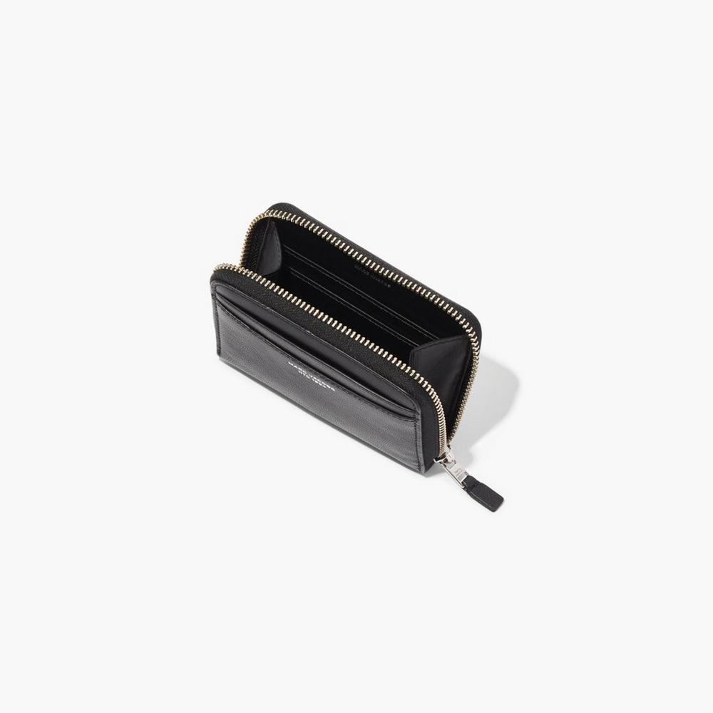 Marc Jacobs Slim 84 Zip Around Women's Small Wallets Black  Australia |  FNV-670918