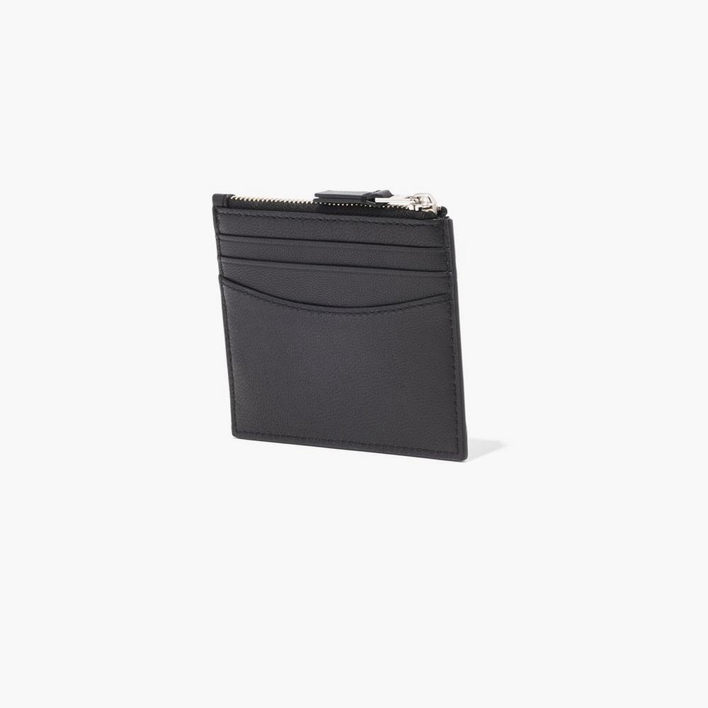 Marc Jacobs Slim 84 Zip Women's Card Case Black  Australia |  CTI-064398