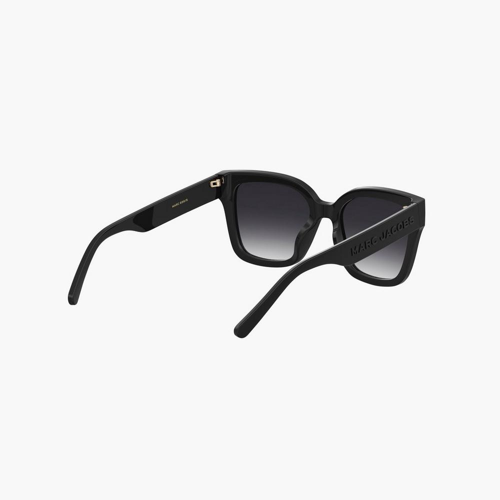 Marc Jacobs Square Women's Sunglasses Black  Australia |  FRS-759041