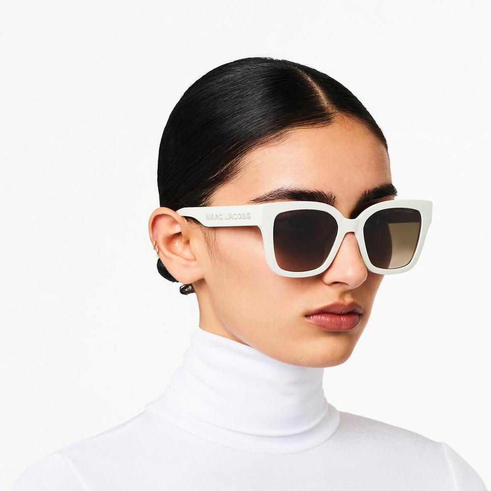 Marc Jacobs Square Women's Sunglasses Ivory  Australia |  TIA-018673