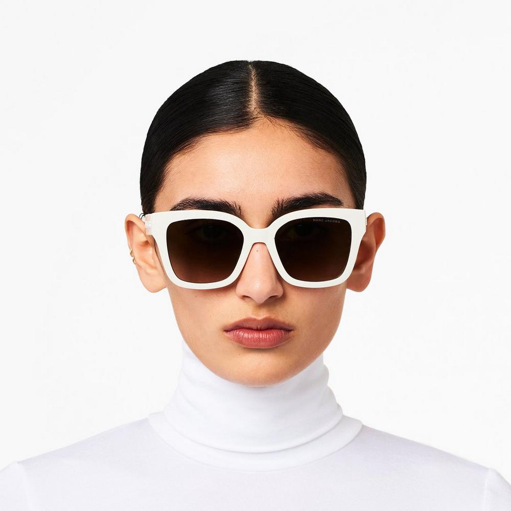 Marc Jacobs Square Women's Sunglasses Ivory  Australia |  TIA-018673