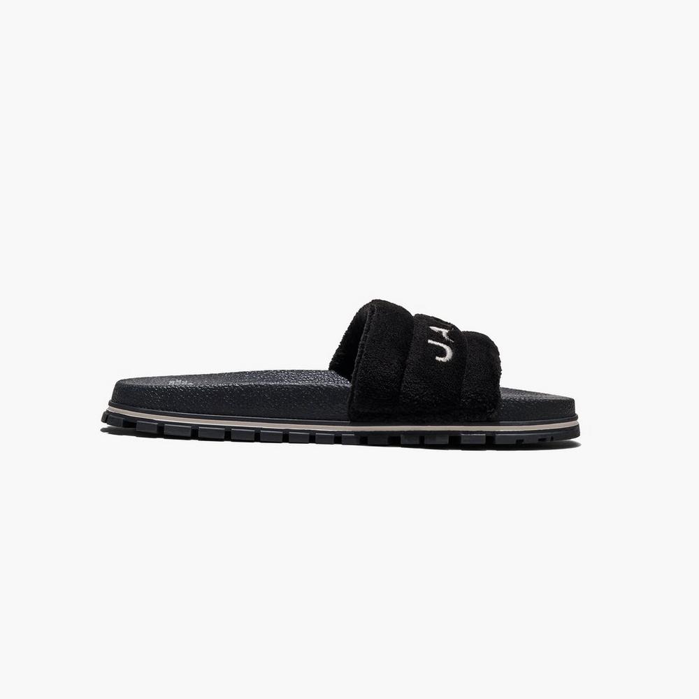 Marc Jacobs Terry Women's Slide Black  Australia |  SXG-086354