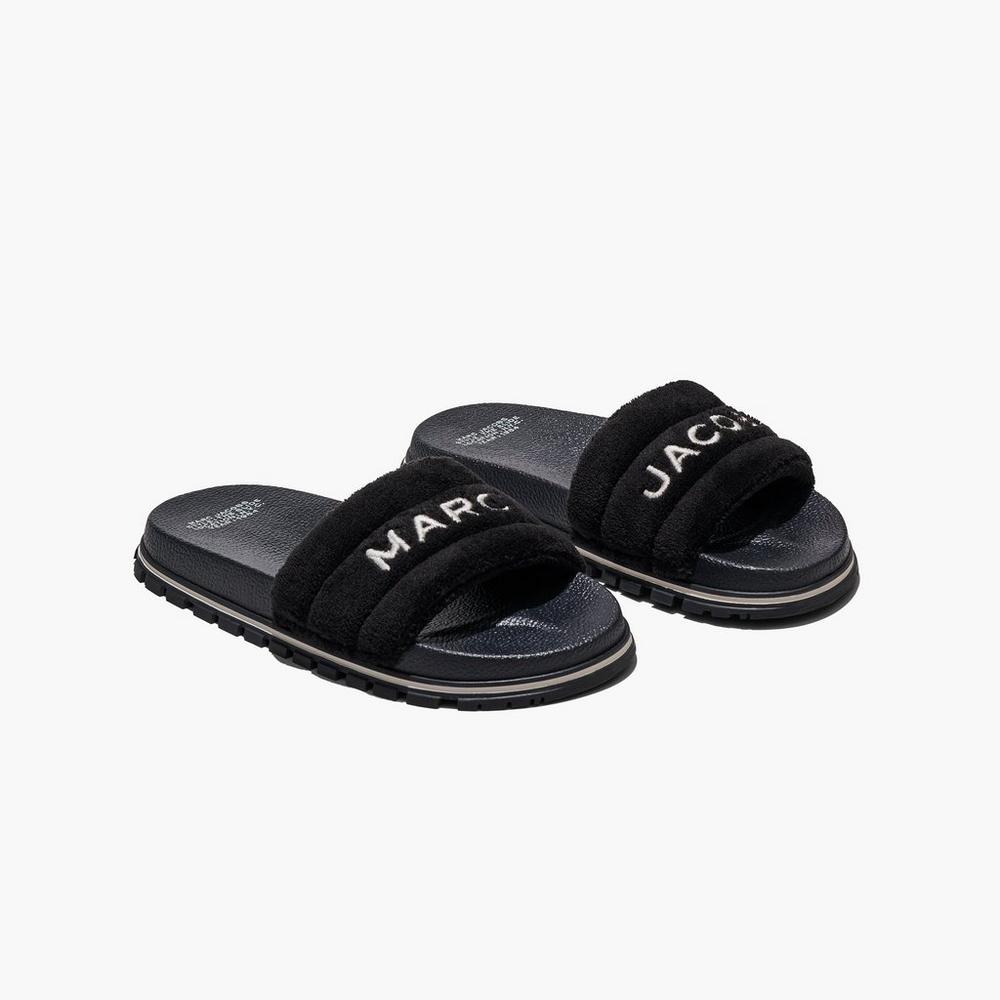 Marc Jacobs Terry Women\'s Slide Black  Australia |  SXG-086354