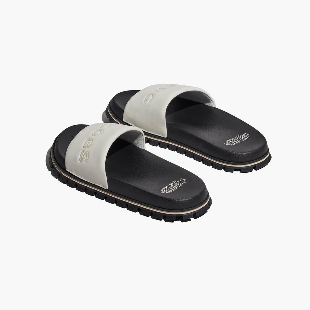 Marc Jacobs The Women's Slide Cotton White  Australia |  IJX-983560