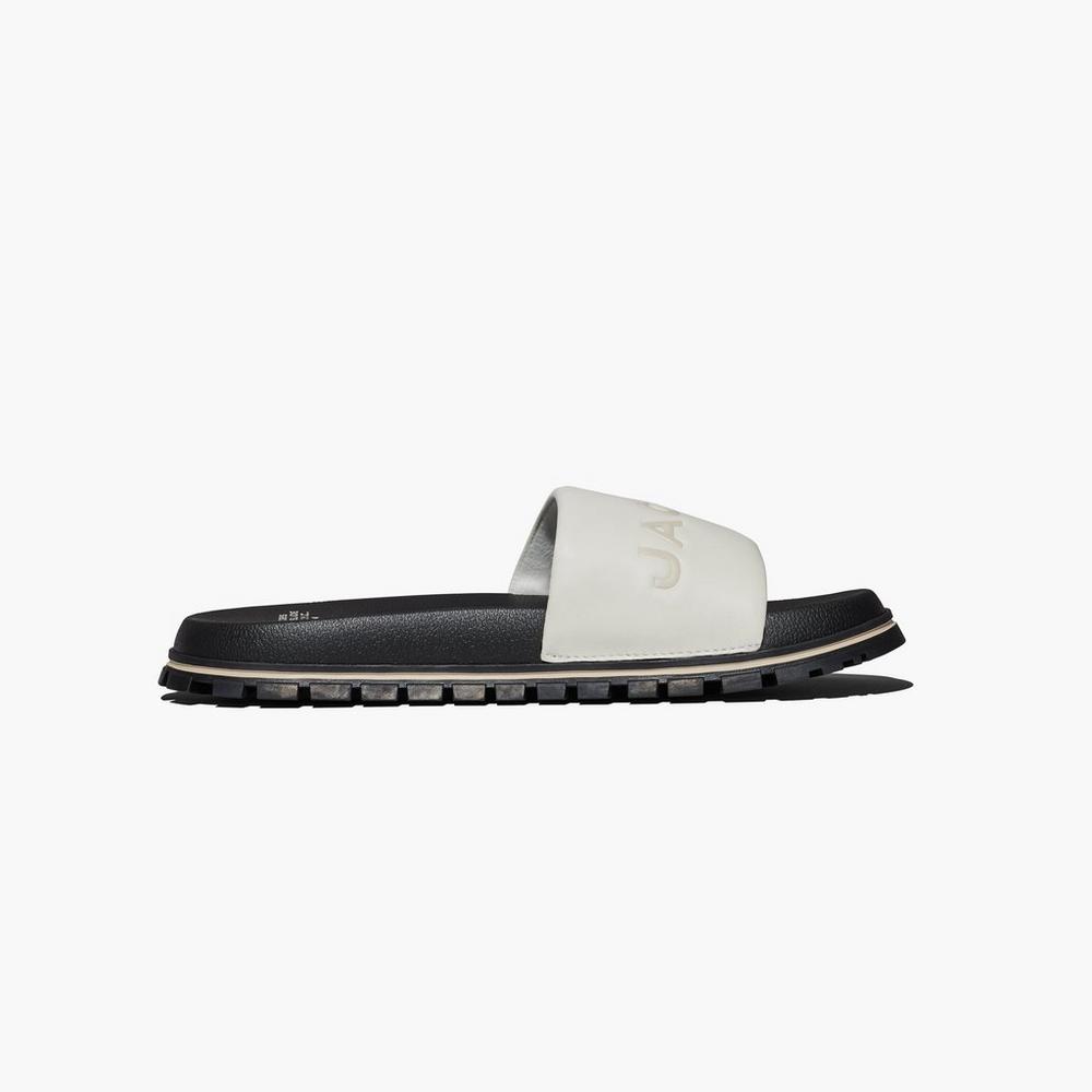 Marc Jacobs The Women's Slide Cotton White  Australia |  IJX-983560