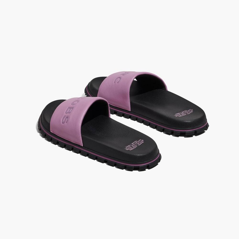 Marc Jacobs The Women's Slide Purple / Black  Australia |  HNY-192805