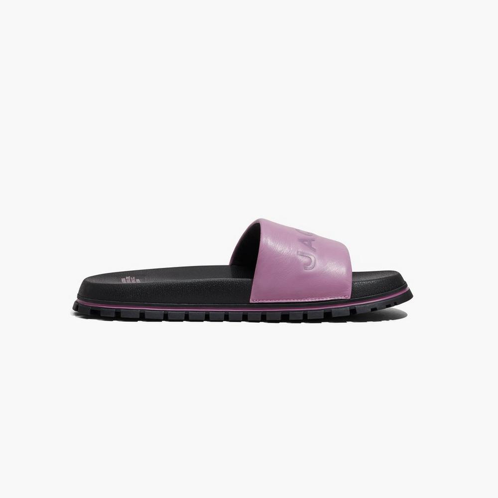 Marc Jacobs The Women's Slide Purple / Black  Australia |  HNY-192805