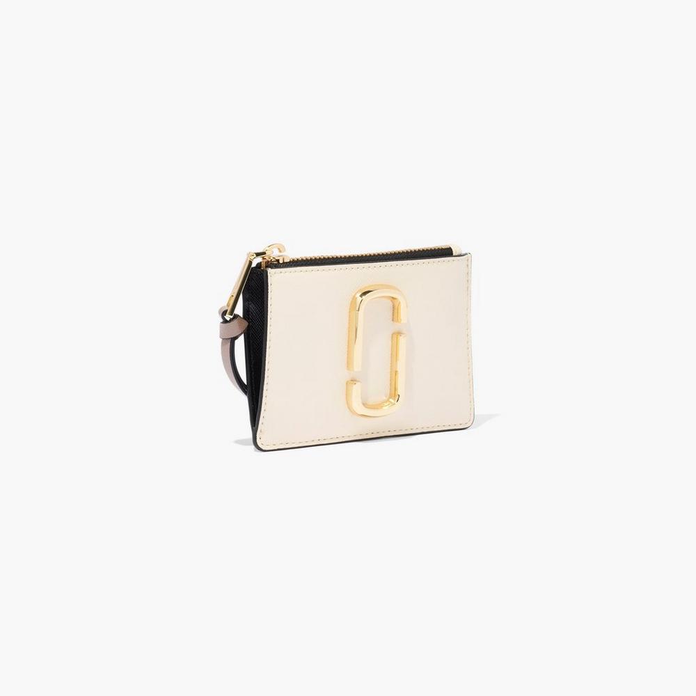 Marc Jacobs Top Zip Multi Wallet Women's Snapshot New Cloud White Multicolor  Australia |  DOM-583716