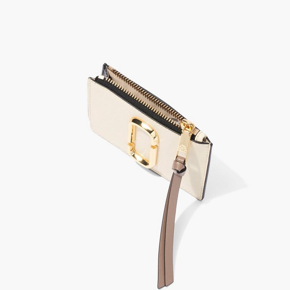 Marc Jacobs Top Zip Multi Wallet Women's Snapshot New Cloud White Multicolor  Australia |  DOM-583716