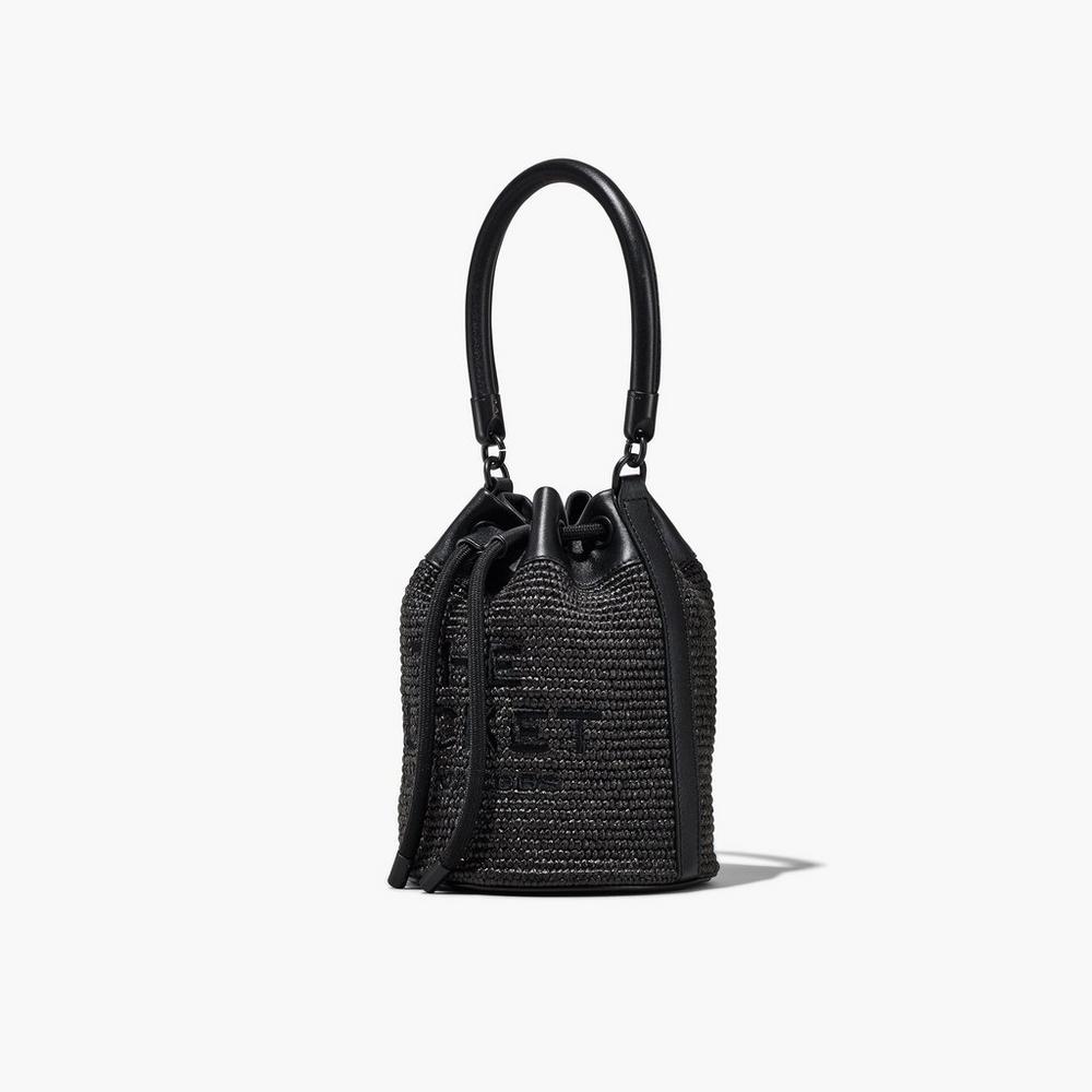 Marc Jacobs Woven DTM Women's Bucket Bag Black  Australia |  UDE-856970