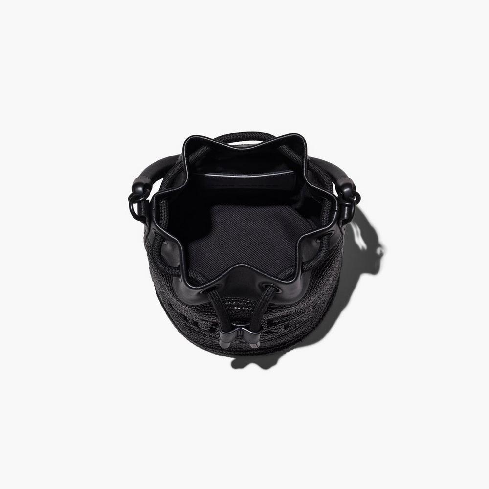 Marc Jacobs Woven DTM Women's Bucket Bag Black  Australia |  UDE-856970