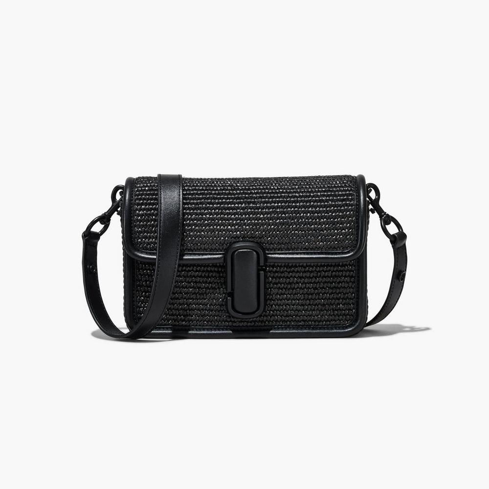 Marc Jacobs Woven J Marc Women\'s Shoulder Bag Black  Australia |  FGM-035479