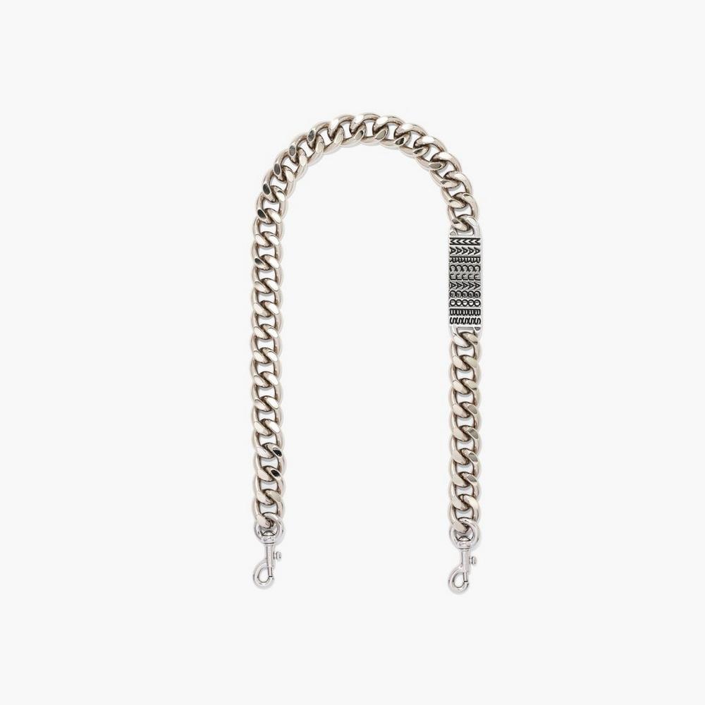 Marc Jacobs Barcode Chain Shoulder Women's Strap Nickel Silver Australia | TXV-356921