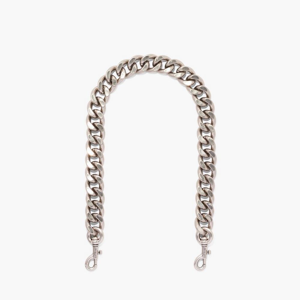 Marc Jacobs Chainlink Shoulder Women's Strap Nickel Silver Australia | CEZ-293674