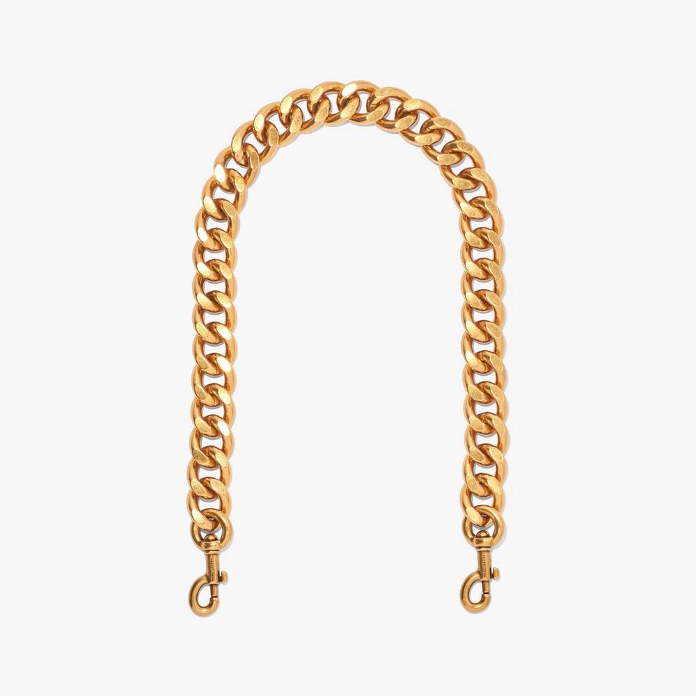 Marc Jacobs Chainlink Shoulder Women's Strap Gold Australia | DQR-213754