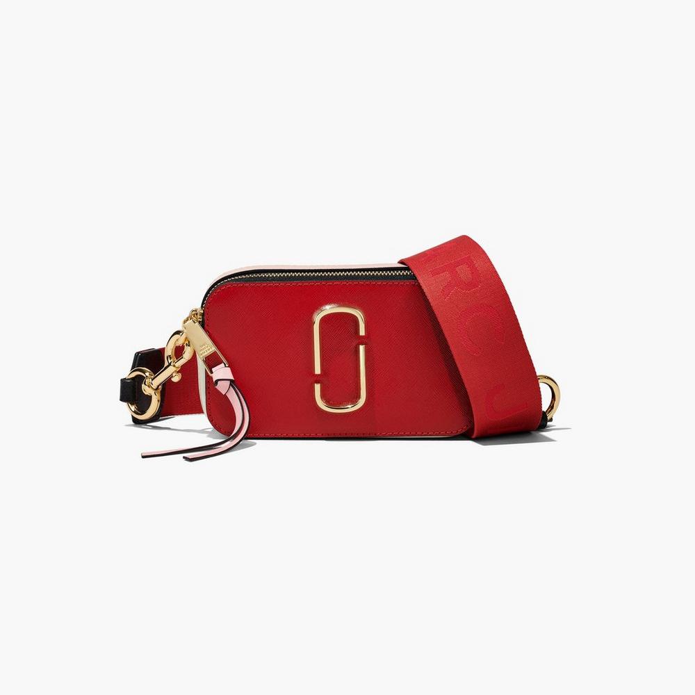 Marc Jacobs Colorblock Women's Crossbody Bags True Red Multicolor Australia | EGC-534709