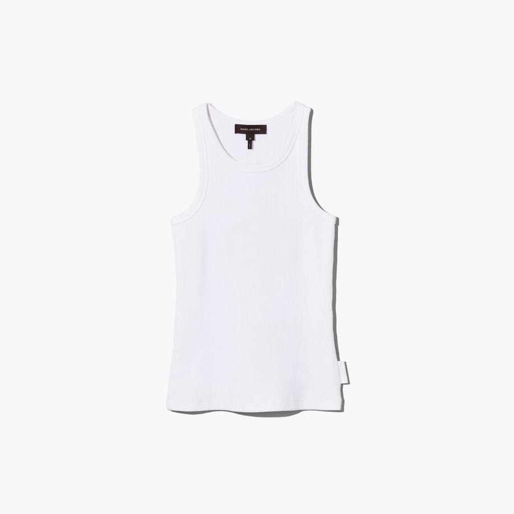 Marc Jacobs Icon Rib Tank Women's Tank White Australia | KQA-436925