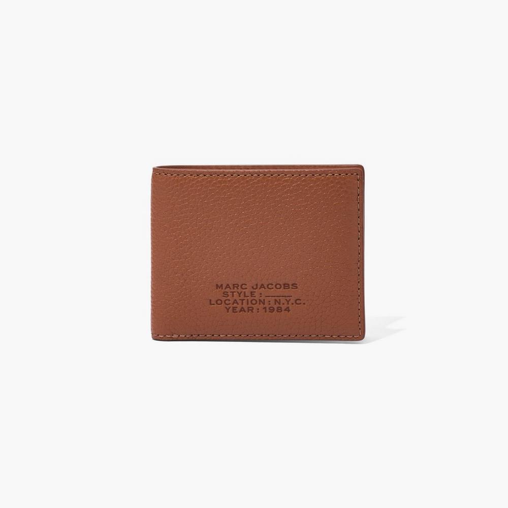 Marc Jacobs Leather Billfold Women's Large Wallets Brown Australia | TCL-785196