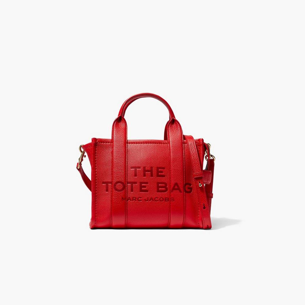 Marc Jacobs Leather Mini Women's Crossbody Bags True Red Australia | FLU-975148