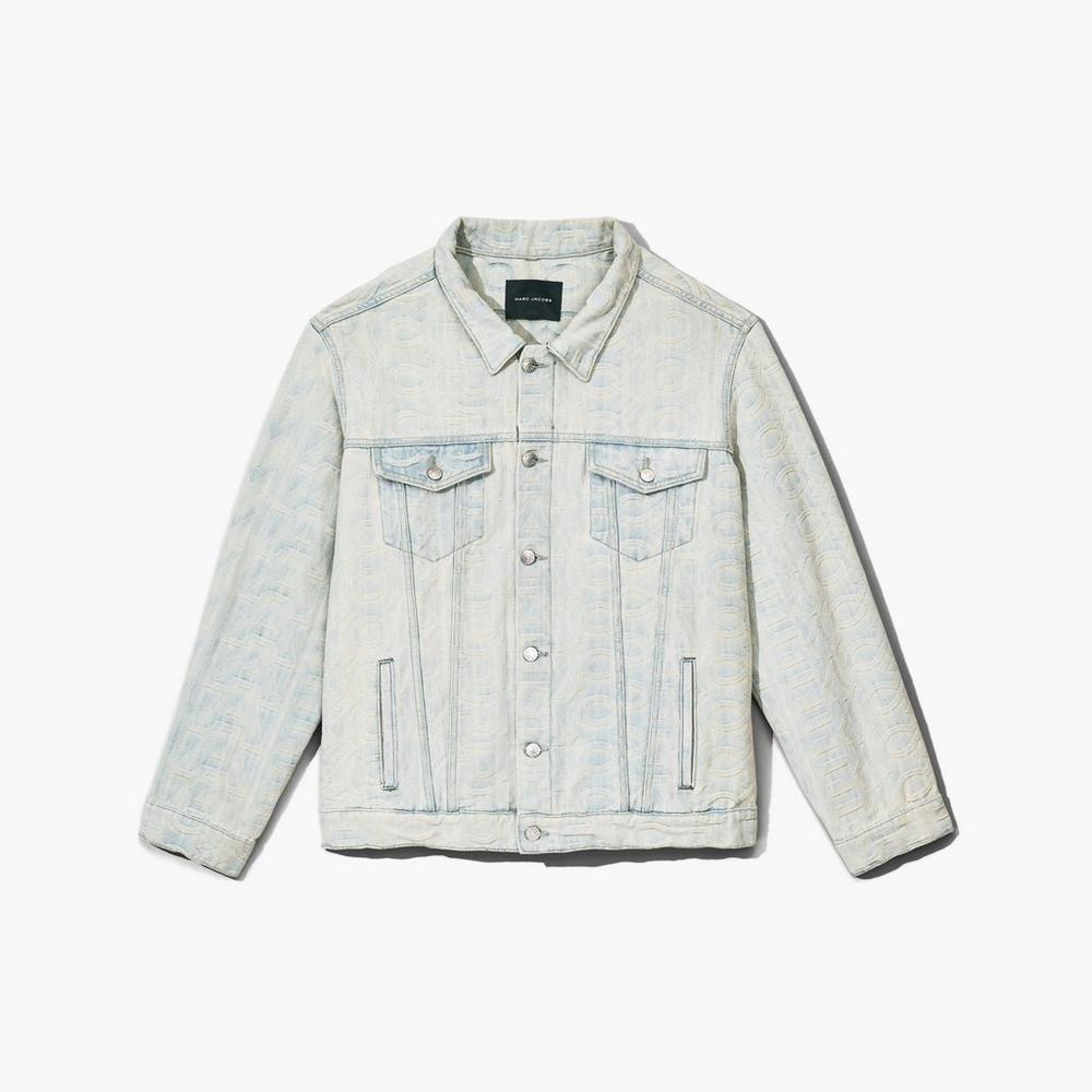 Marc Jacobs Monogram Denim Women's Jackets Ice Blue Australia | VWZ-962840