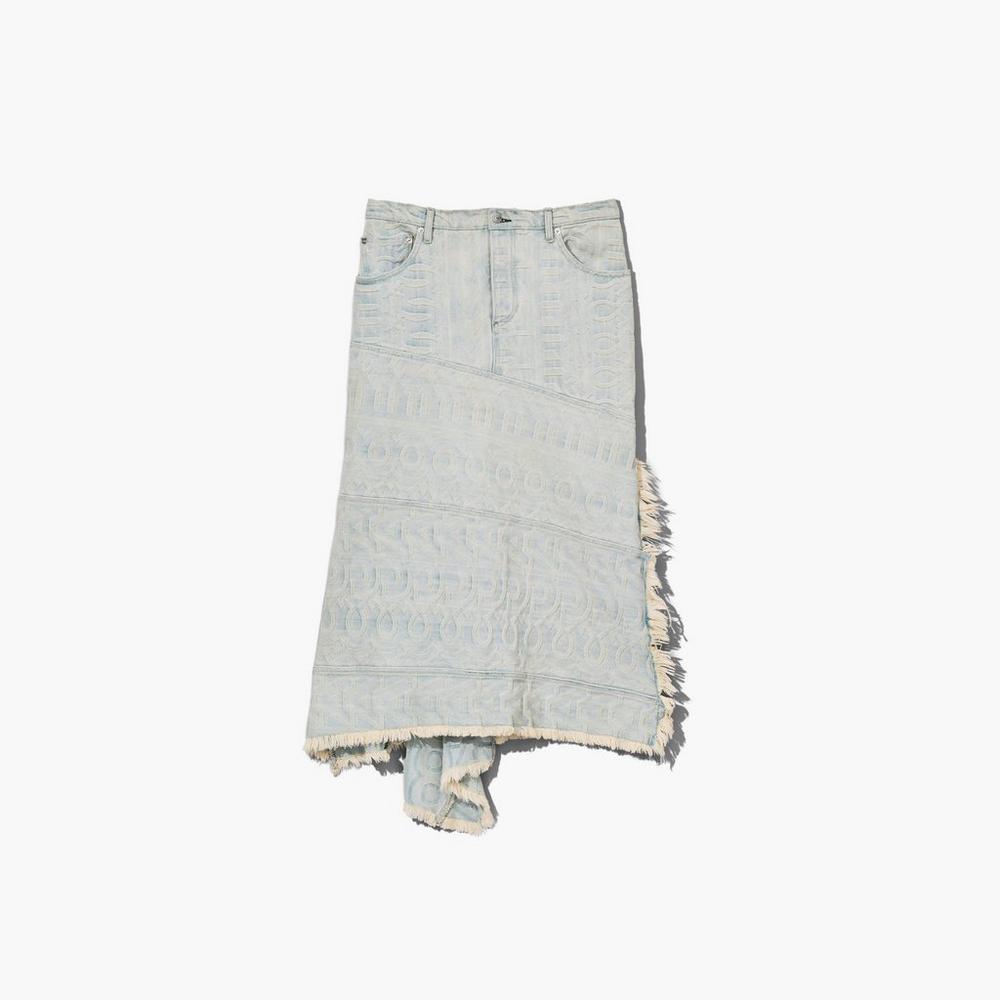 Marc Jacobs Monogram Denim Women's Skirt Ice Blue Australia | WVH-795234