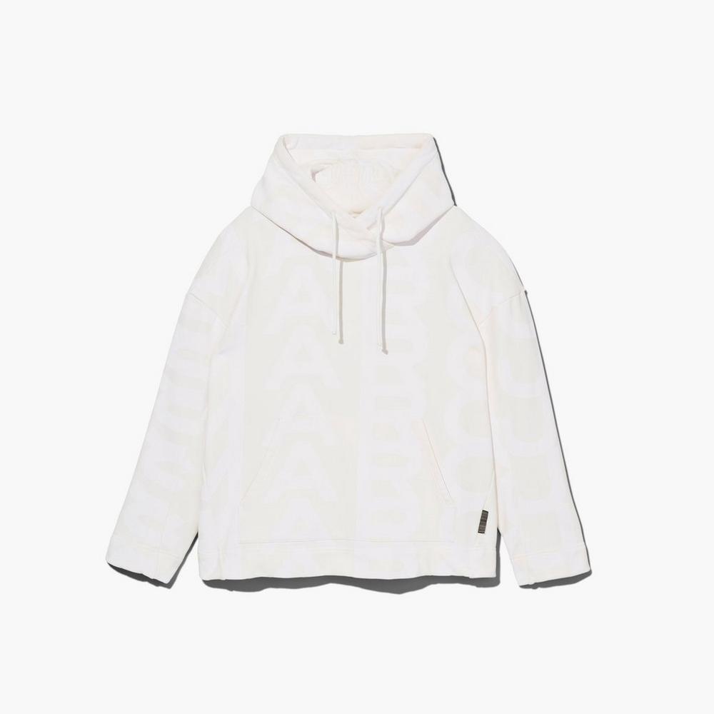 Marc Jacobs Monogram Oversized Women's Hoodie Eggshell / Optic White Australia | FGD-319270