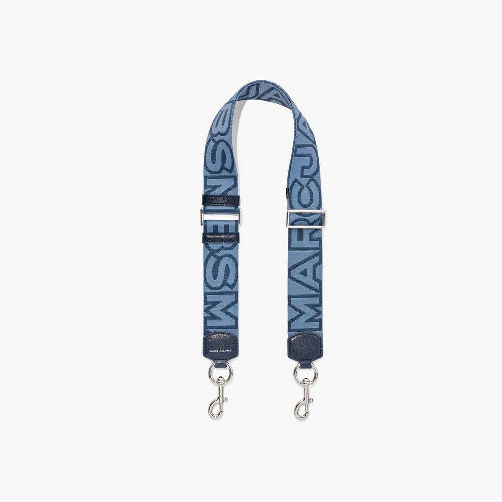 Marc Jacobs Outline Logo Webbing Women's Strap Blue Sea Multicolor Australia | CIU-830219