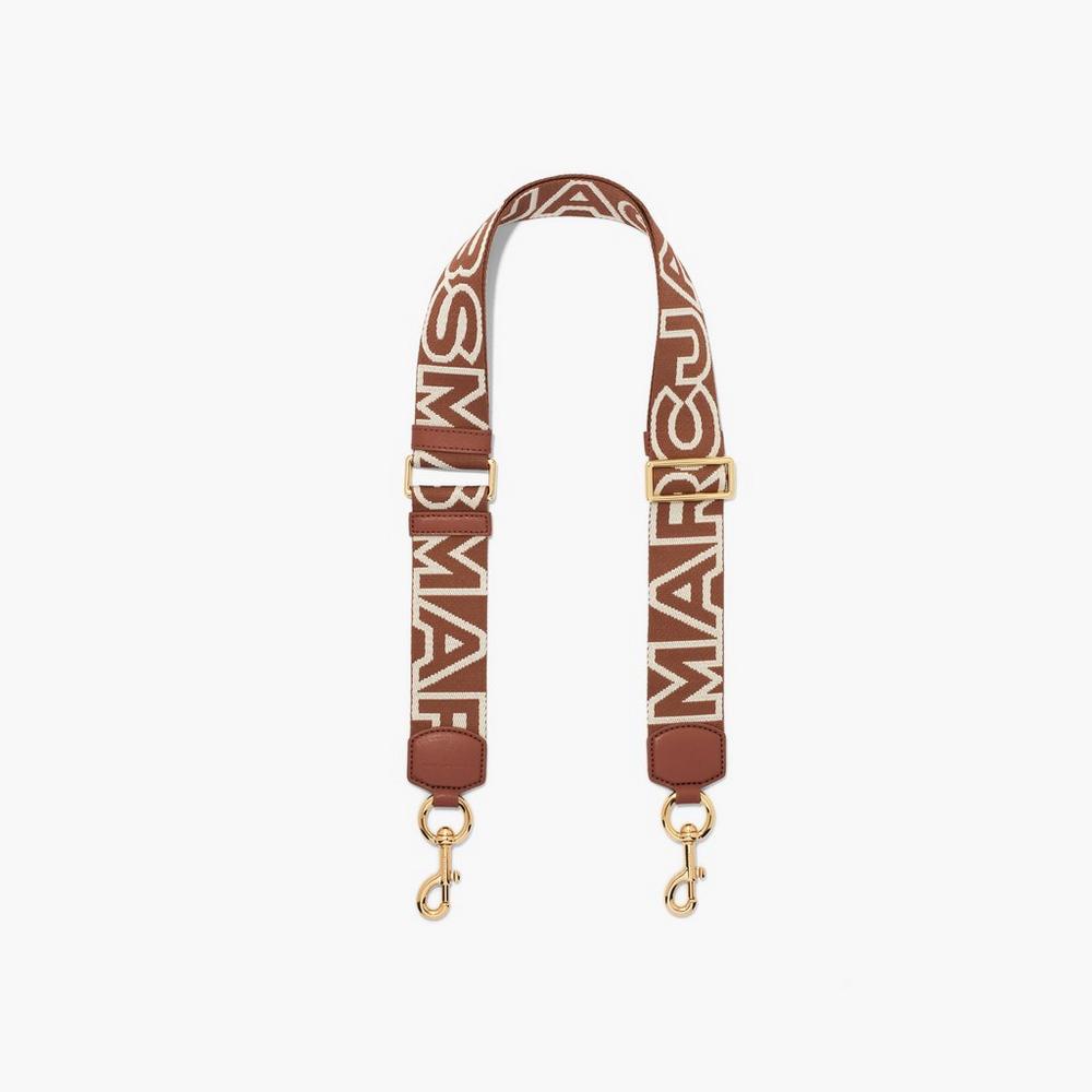 Marc Jacobs Outline Logo Webbing Women's Strap Brown Multicolor Australia | IEV-491560