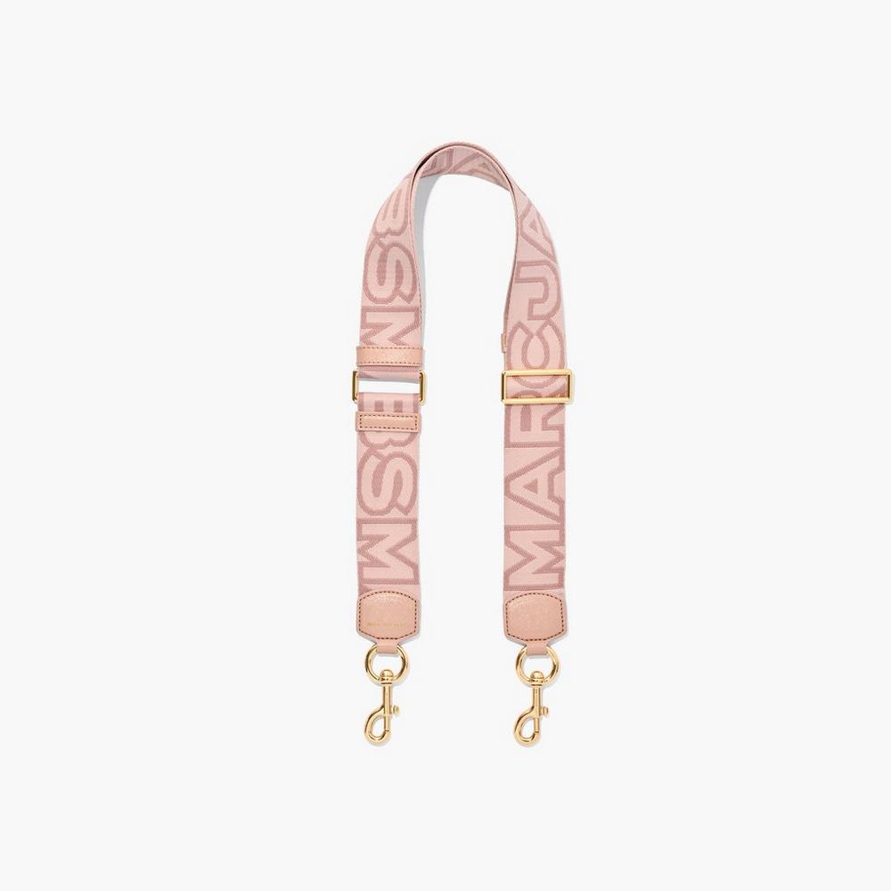 Marc Jacobs Outline Logo Webbing Women's Strap Rose Multicolor Australia | ZEY-128567