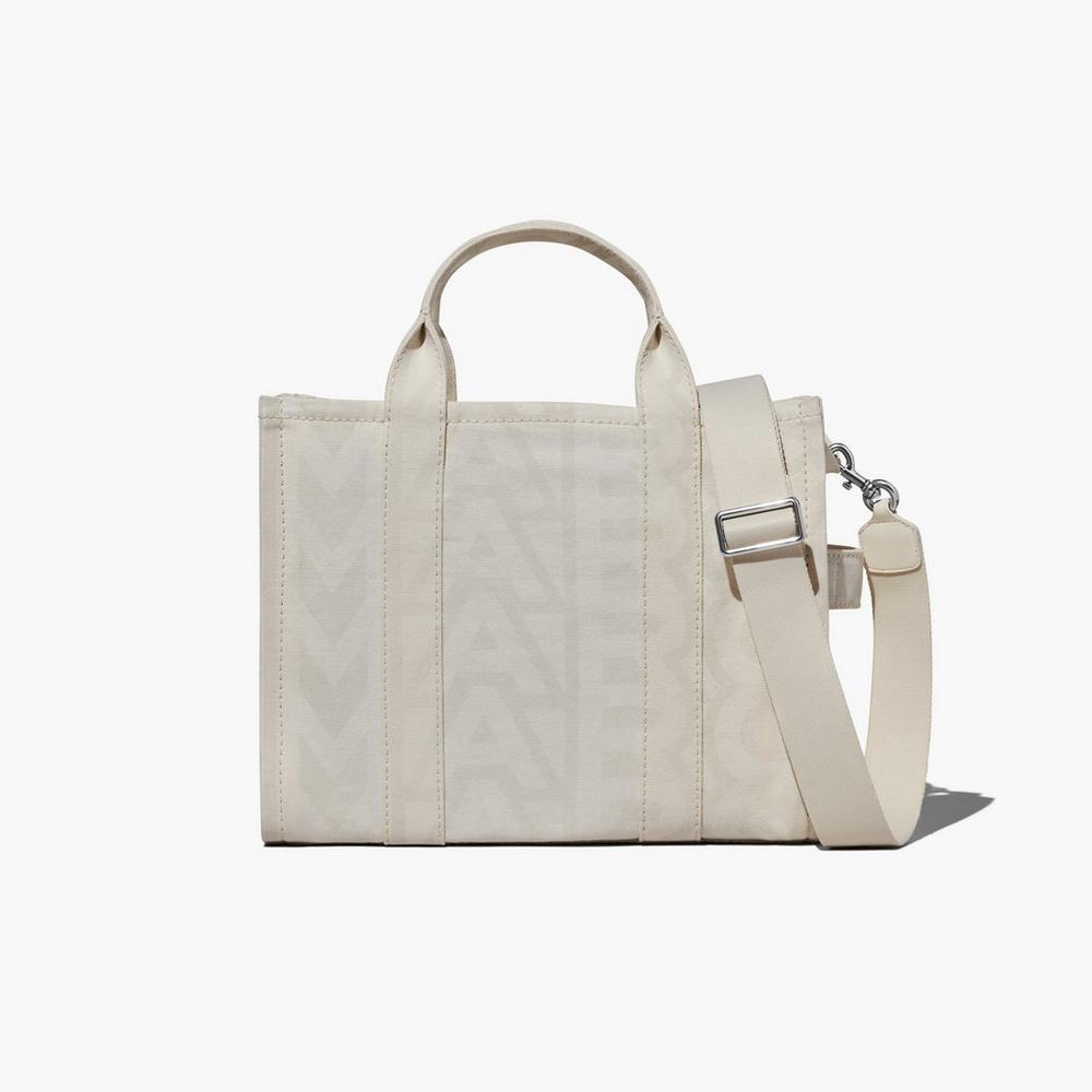 Marc Jacobs Outline Monogram Medium Women's Tote Bag Eggshell / Optic White Australia | LAQ-793452