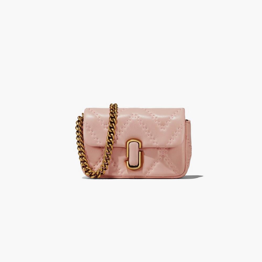 Marc Jacobs Quilted Leather J Marc Women's Mini Bag Rose Australia | YON-642308