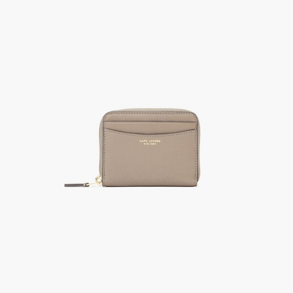 Marc Jacobs Slim 84 Zip Around Women's Small Wallets Cement Brown Australia | TVZ-105894