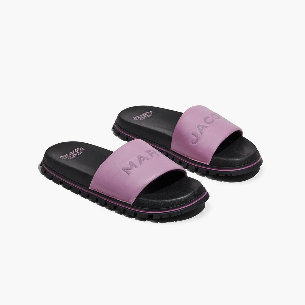 Marc Jacobs The Women's Slide Purple / Black Australia | HNY-192805